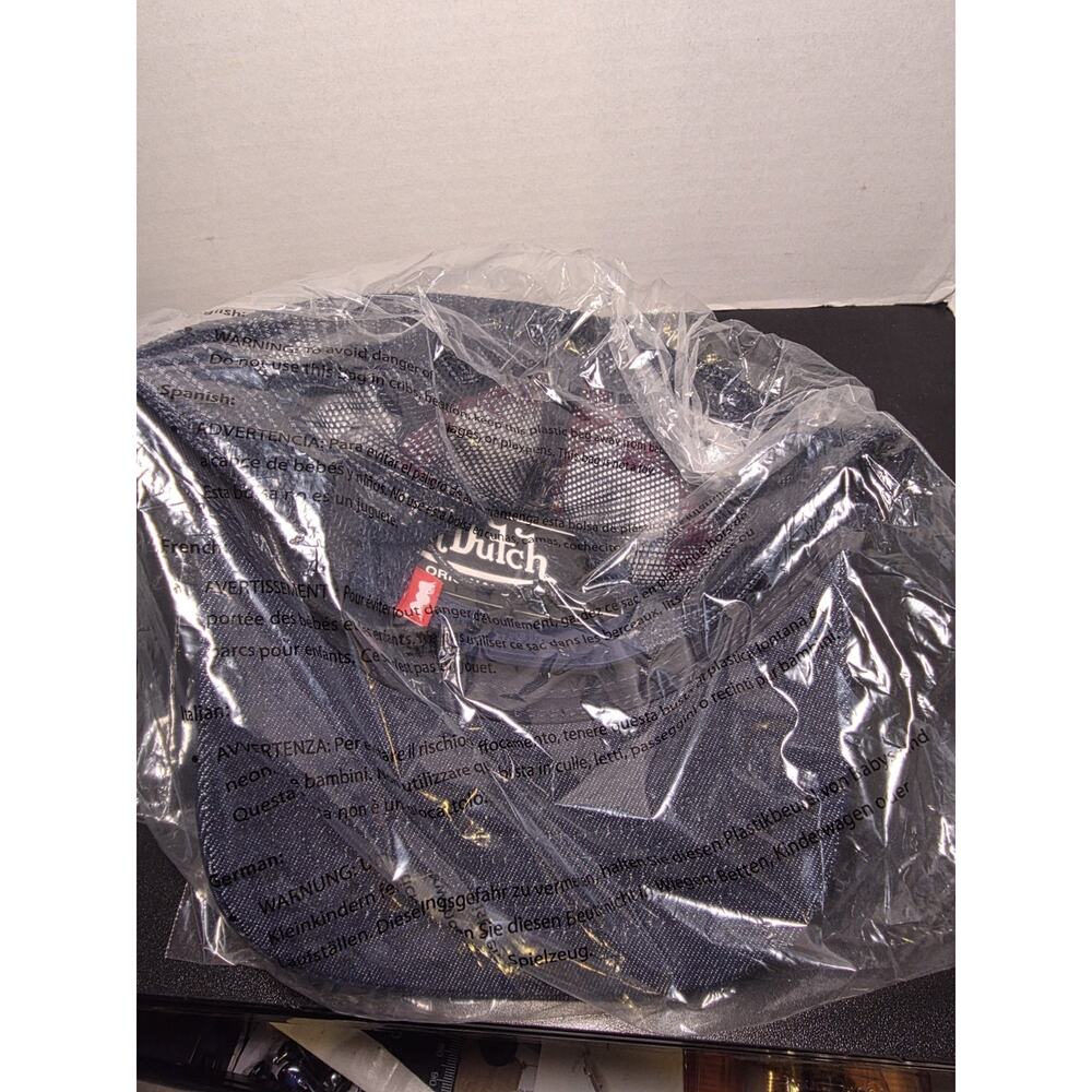 Von Dutch Denim Trucker Snapback Hat Blue Adjustable Cap . New - Picture 3 of 5